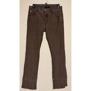 Alberto Rock Fade Out Structure Brown Striped Pants Mens 34x33 actual Textured